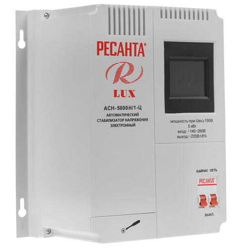 Купить Стабилизатор напряжения Ресанта АСН-5000 H/1-Ц  1348995. Характеристики, отзывы и цены в Донецке