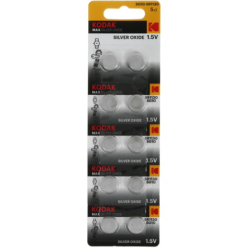 Купить Батарейка Kodak SG10 SR54 (SR1130/SR1130SW/390/389)  9253166. Характеристики, отзывы и цены в Донецке