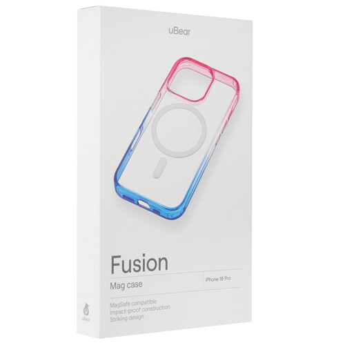 Купить Накладка  uBear Fusion Mag Case для Apple iPhone 16 Pro синий/прозрачный, розовый  5474368. Характеристики, отзывы и цены в Донецке