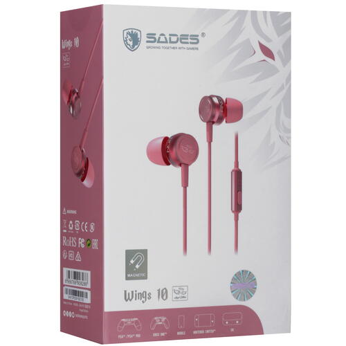 Купить Проводные наушники SADES SA-610 Wings 10 розовый 2020  4703928. Характеристики, отзывы и цены в Донецке