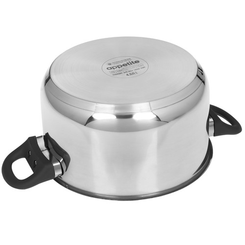 Купить Кастрюля Appetite Polly HU14463 4.6 л 22 см серый  9294708. Характеристики, отзывы и цены в Донецке