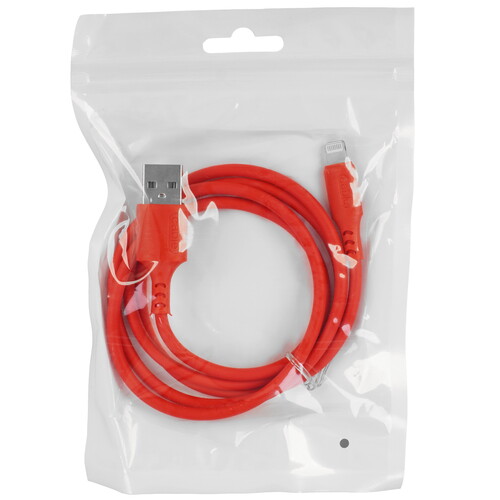 Купить Кабель круглый Defender Lightning 8-pin - USB 2.0 Type-A красный 1 м  5479440. Характеристики, отзывы и цены в Донецке
