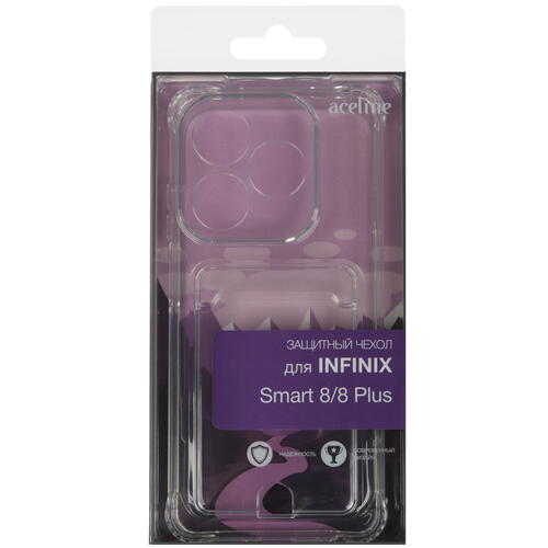 Купить Накладка  Aceline Pocket для Infinix SMART 8/ 8 Plus прозрачный  9088138. Характеристики, отзывы и цены в Донецке