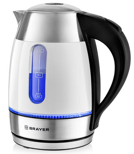 Купить Электрочайник Brayer BR1086 белый  9083364. Характеристики, отзывы и цены в Донецке