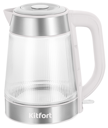 Купить Электрочайник Kitfort КТ-8709 серебристый  9269917. Характеристики, отзывы и цены в Донецке