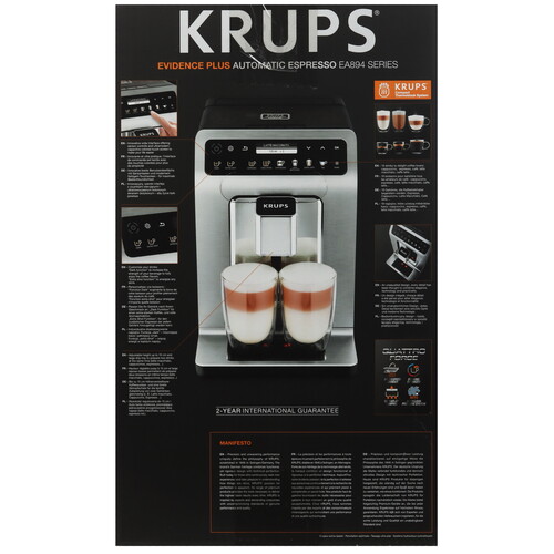 Купить Кофемашина автоматическая Krups EVIDENCE EA894T10 серебристый  9171800. Характеристики, отзывы и цены в Донецке