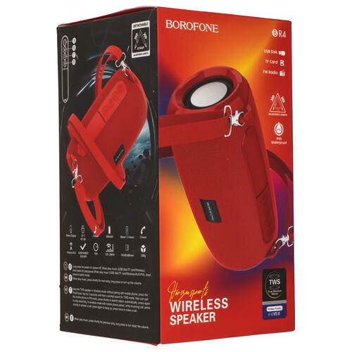Купить Портативная колонка Borofone BR4 Horizon, красный  9237926. Характеристики, отзывы и цены в Донецке