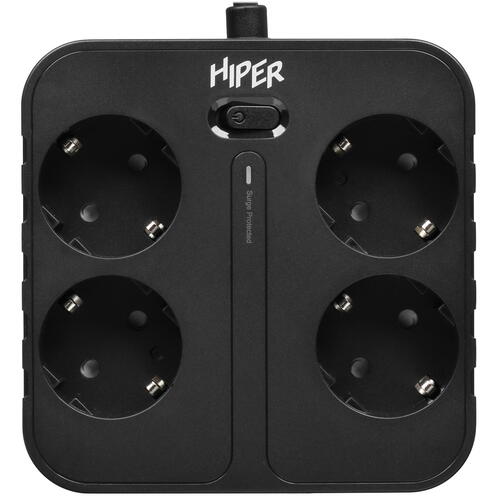 Купить Сетевой фильтр HIPER HE-1.5E4U2L черный  5058674. Характеристики, отзывы и цены в Донецке