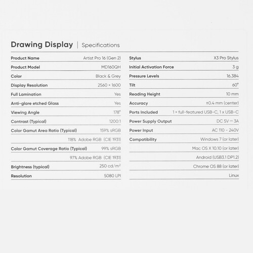 Купить Графический планшет XP-Pen Artist Pro 16 (2nd Gen)  5499325. Характеристики, отзывы и цены в Донецке