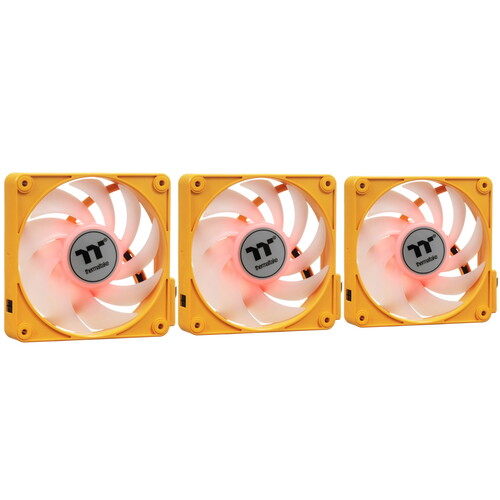 Купить Комплект вентиляторов Thermaltake CT120 EX ARGB Sync [CL-F215-PL12BB-A] желтый  5608974. Характеристики, отзывы и цены в Донецке