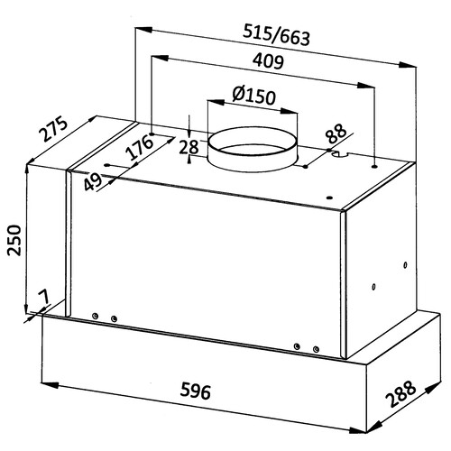 Купить Вытяжка полновстраиваемая DEXP BH60-FN0 черный  9152656. Характеристики, отзывы и цены в Донецке
