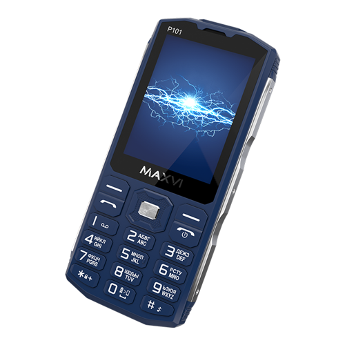 Купить Сотовый телефон Maxvi P101 синий/серебристый  9064652. Характеристики, отзывы и цены в Донецке