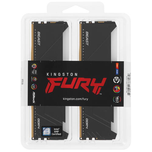 Купить Оперативная память Kingston FURY Beast Black RGB  5436285. Характеристики, отзывы и цены в Донецке