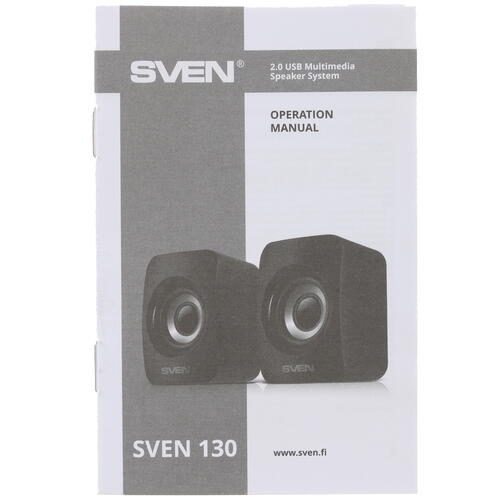 Купить Колонки SVEN 130 черный  4876387. Характеристики, отзывы и цены в Донецке