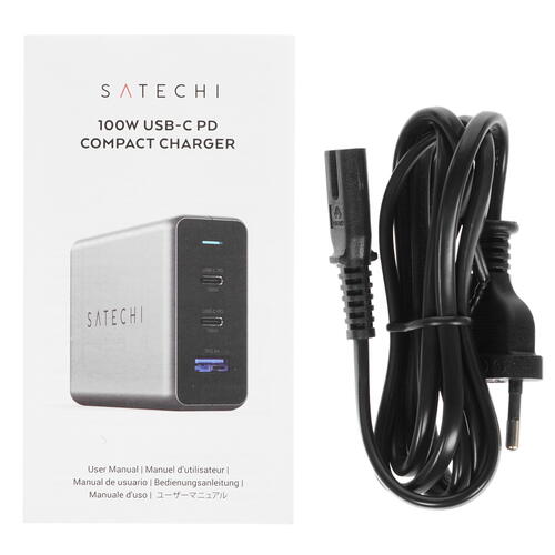 Купить Сетевое зарядное устройство Satechi 100W USB-C PD серый  4733004. Характеристики, отзывы и цены в Донецке