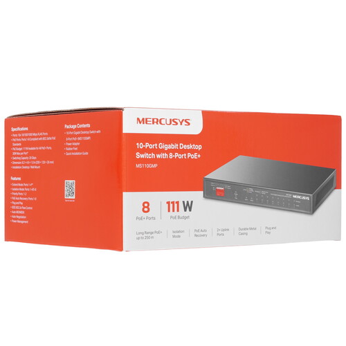 Купить Коммутатор Mercusys MS110GMP  5628958. Характеристики, отзывы и цены в Донецке