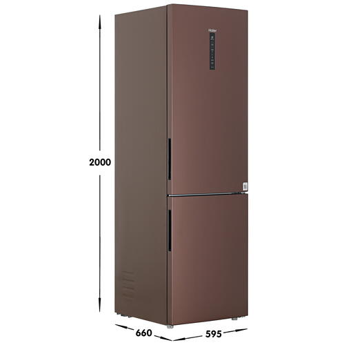 Купить Холодильник с морозильником   Haier C4F740CLBGU1 коричневый  9954141. Характеристики, отзывы и цены в Донецке