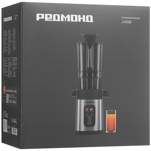Купить Соковыжималка электрическая РЕДМОНД J1408 серебристый  9237056. Характеристики, отзывы и цены в Донецке