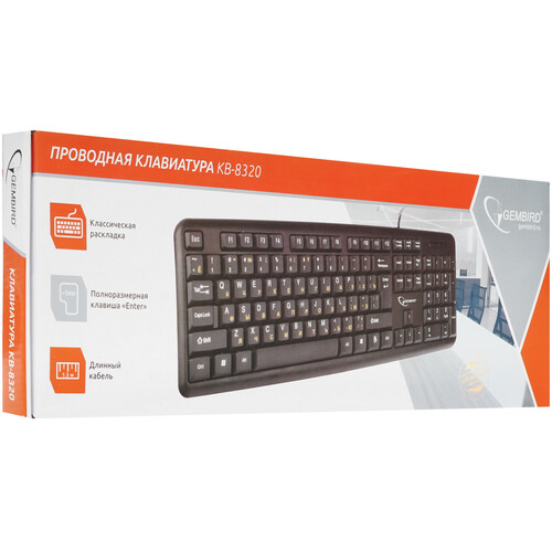 Купить Клавиатура  проводная Gembird KB-8320U-BL  1329740. Характеристики, отзывы и цены в Донецке