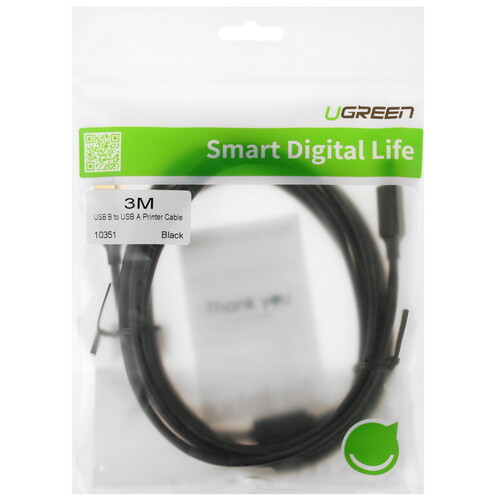 Купить Кабель Ugreen USB 2.0 Type-A - USB 2.0 Type-B  4714190. Характеристики, отзывы и цены в Донецке