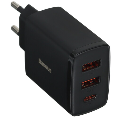 Купить Сетевое зарядное устройство Baseus Compact 2U+C черный  5495784. Характеристики, отзывы и цены в Донецке