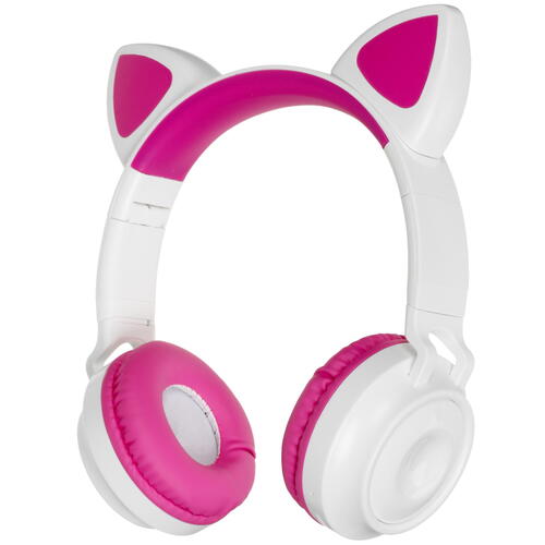Купить Беспроводные/проводные наушники Qumo Party Cat розовый  4790538. Характеристики, отзывы и цены в Донецке