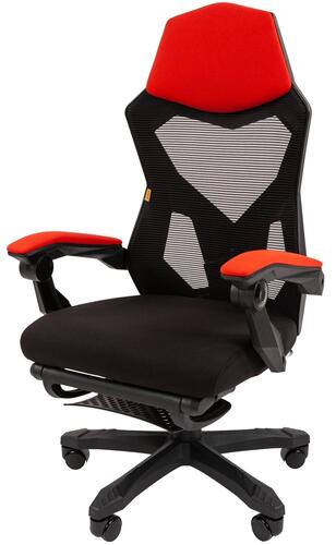 Купить Кресло игровое CHAIRMAN 571 красный  9085905. Характеристики, отзывы и цены в Донецке