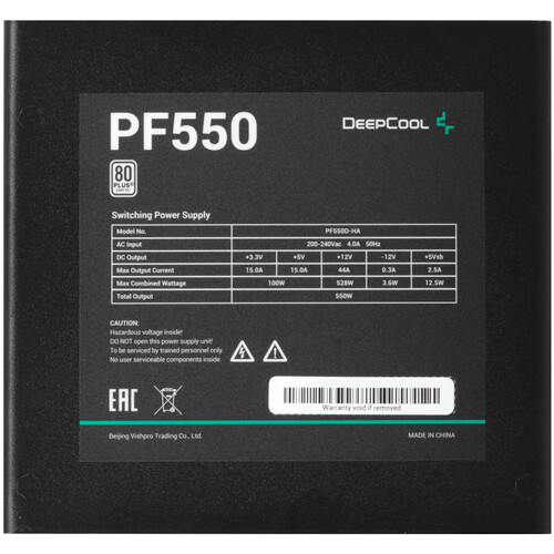 Купить Блок питания DEEPCOOL PF550 [R-PF550D-HA0B-WDEU] черный  5606351. Характеристики, отзывы и цены в Донецке