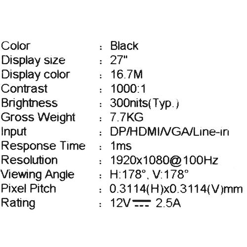 Купить 27" Монитор MSI PRO MP273AP черный  5407365. Характеристики, отзывы и цены в Донецке