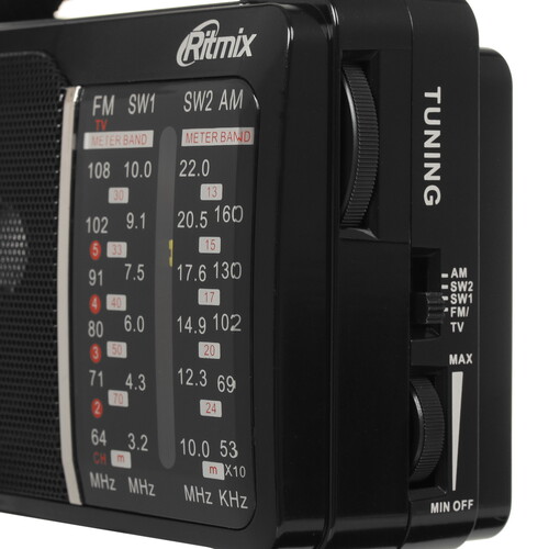 Купить Радиоприемник Ritmix RPR-190 черный  4806936. Характеристики, отзывы и цены в Донецке