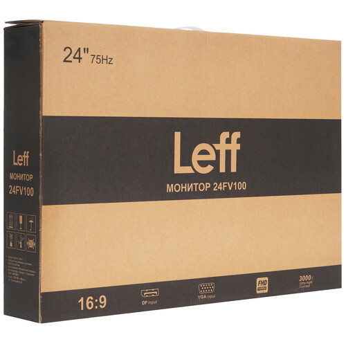 Купить 23.8" Монитор Leff 24FV100 черный  5457570. Характеристики, отзывы и цены в Донецке