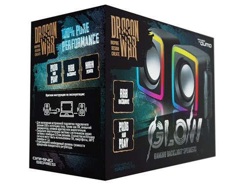Купить Колонки Qumo GLOW AS014 черный  9283814. Характеристики, отзывы и цены в Донецке