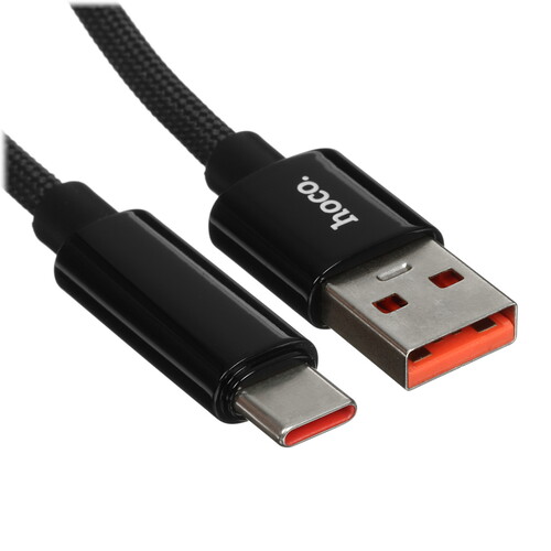 Купить Кабель круглый Hoco USB Type-C - USB 2.0 Type-A черный 1.2 м  5493025. Характеристики, отзывы и цены в Донецке
