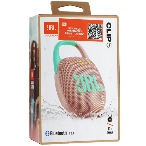 Купить Портативная колонка JBL CLIP 5, розовый  5464055. Характеристики, отзывы и цены в Донецке