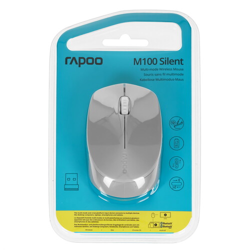 Купить Мышь беспроводная RAPOO M100 Silent  9125959. Характеристики, отзывы и цены в Донецке
