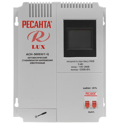 Купить Стабилизатор напряжения Ресанта АСН-5000 H/1-Ц  1348995. Характеристики, отзывы и цены в Донецке