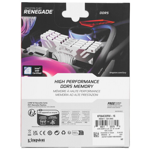 Купить Оперативная память Kingston Fury Renegade White  5406027. Характеристики, отзывы и цены в Донецке