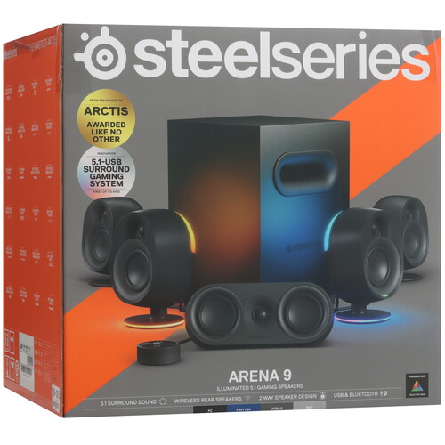 Купить Колонки SteelSeries ARENA 9 черный  5446618. Характеристики, отзывы и цены в Донецке