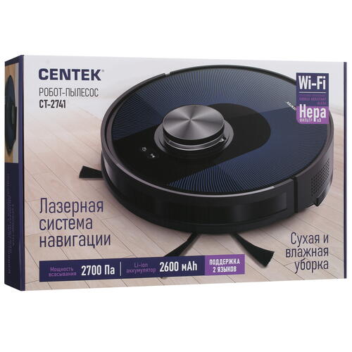 Купить Робот-пылесос Centek CT-2741 синий  9993020. Характеристики, отзывы и цены в Донецке