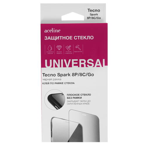 Купить Защитное стекло Aceline для экрана Tecno SPARK 8С/ 8P  5061977. Характеристики, отзывы и цены в Донецке