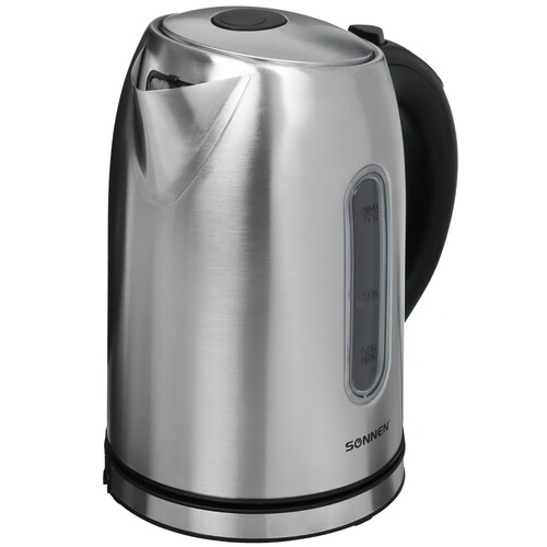 Купить Электрочайник SONNEN KT-1740 серебристый  8116156. Характеристики, отзывы и цены в Донецке