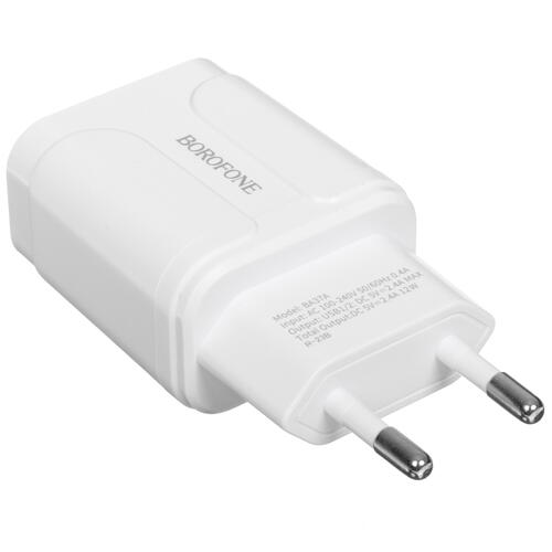 Купить Сетевое зарядное устройство Borofone BA37A Speedy белый  5367576. Характеристики, отзывы и цены в Донецке
