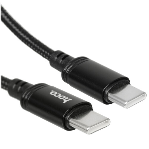 Купить Кабель круглый Hoco USB Type-C - USB Type-C черный 2 м  5635399. Характеристики, отзывы и цены в Донецке