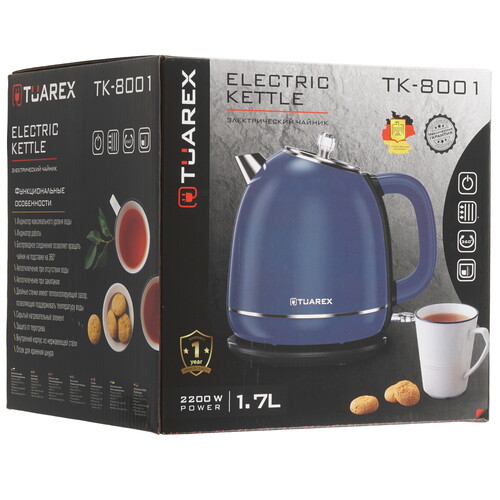 Купить Электрочайник Tuarex TK-8001 синий  9050705. Характеристики, отзывы и цены в Донецке