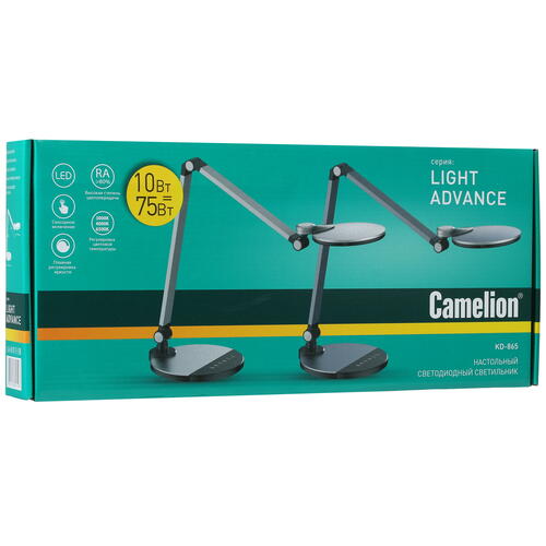 Купить Настольный светильник Camelion KD-865 C48 черный  5059486. Характеристики, отзывы и цены в Донецке