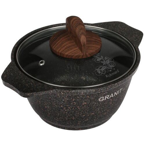 Купить Кастрюля Kukmara Granit Ultra кго12а 1 л 16 см серый  4841189. Характеристики, отзывы и цены в Донецке