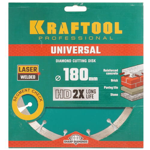 Купить Диск алмазный KRAFTOOL UNIVERSAL 36680-180  5308004. Характеристики, отзывы и цены в Донецке