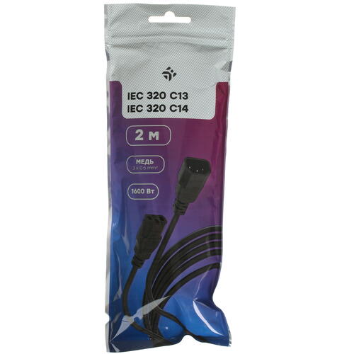 Купить Кабель питания DEXP IEC 320 C13 - IEC 320 C14  1606518. Характеристики, отзывы и цены в Донецке
