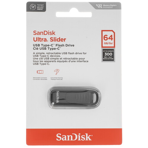 Купить Память OTG USB Flash 64 ГБ SanDisk Ultra Slider  5470882. Характеристики, отзывы и цены в Донецке