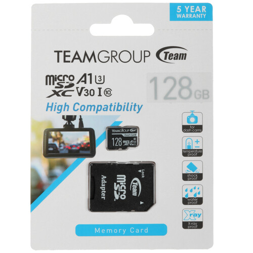 Купить Карта памяти TEAMGROUP Dash Card microSDXC 128 ГБ [TDUSDX128GUHS03]  5006912. Характеристики, отзывы и цены в Донецке